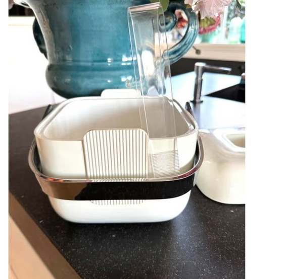 Image 1 of Guzzini Vintage Retro Ice Cube Bucket Off White