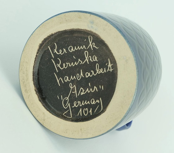 Image 1 of VASO in ceramica anni '70 keruska "azur" decor modello 101 fatto a mano in Germania modello 101