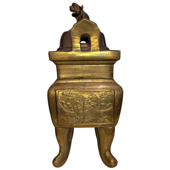 Bruciatore d'incenso cinese in bronzo su quattro gambe con coperchio a leone – lotto 106 – Oggetti decorativi (photo 4 of 9)