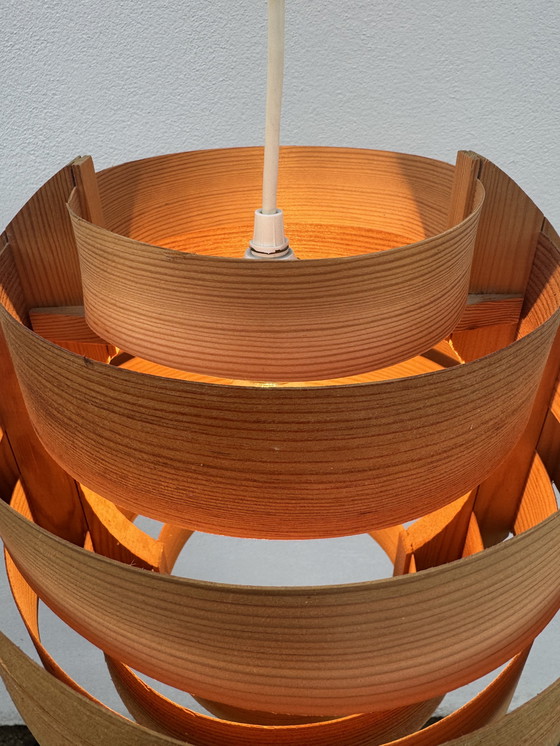 Image 1 of Lámpara colgante de madera de Hans Agne Jakobsson, años 60