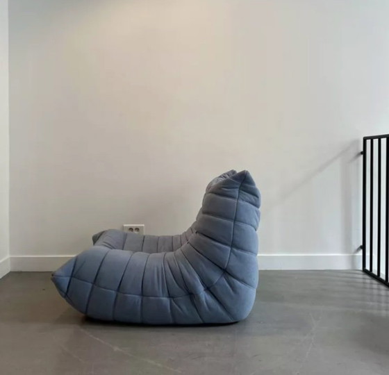 Image 1 of Togo-blauer Sessel von Michel Ducaroy für Ligne Roset