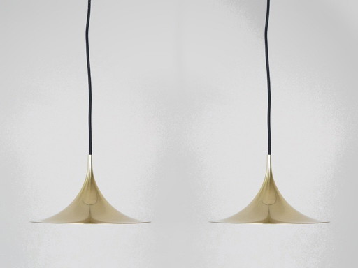 Paar 2 Deense vintage lampen Semi van Bonderup en Thorup, 1968
