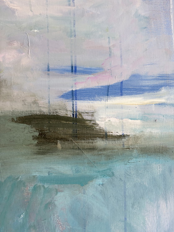 Image 1 of Groot abstract olieverfschilderij Angeline Maas