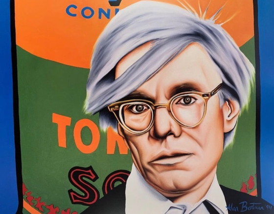 Image 1 of Alan Bortman: "Hommage an Andy Warhol". In der Platte signiert.