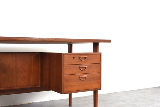 Image 1 of Mid-Century Danish Teak Executive Desk by Kai Kristiansen for FM Møbler, 1960s.