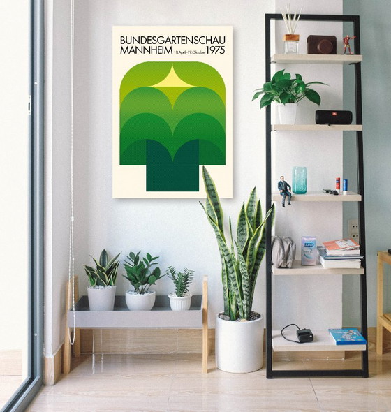 Image 1 of Bundesgartenschau, internationale tuinshow - Mannheim 1975 - Poster 61 x 91 cm
