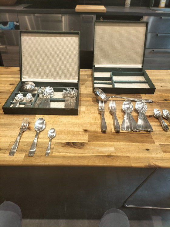 Image 1 of 24-piece Art Deco service, hallmarked