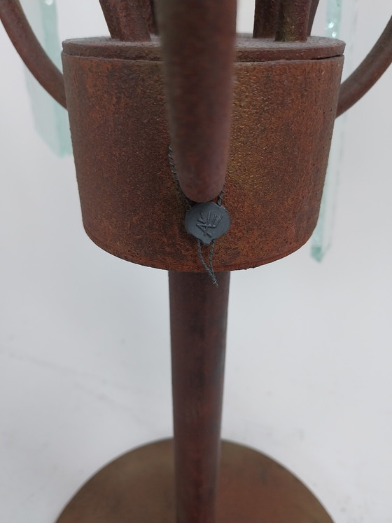 Image 1 of Juego de 3 lámparas de mesa de Brand van Egmond "detrás del cristal esmerilado"