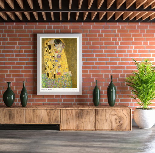 The Kiss (Der Kuss) by Gustav Klimt - Poster 70 Γ 100 cm