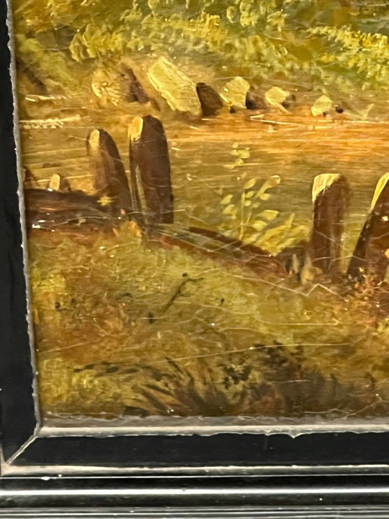 Oud Italiaans landschap. – Schilderijen & Tekeningen, Canvas (photo 8 of 11)