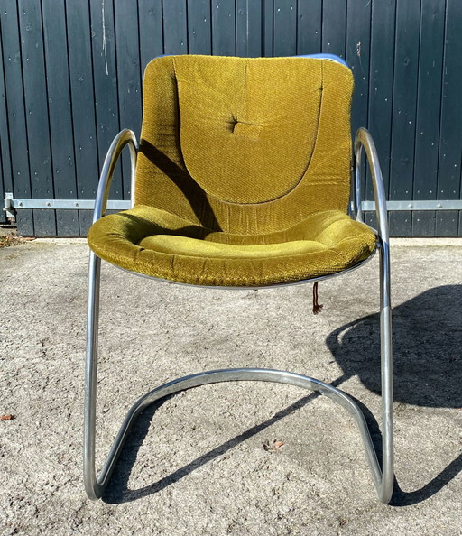Vintage Gastone Rinaldi voor RIMA buisstoel