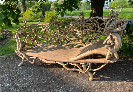 Bamboe wortel tuinbank ligbank