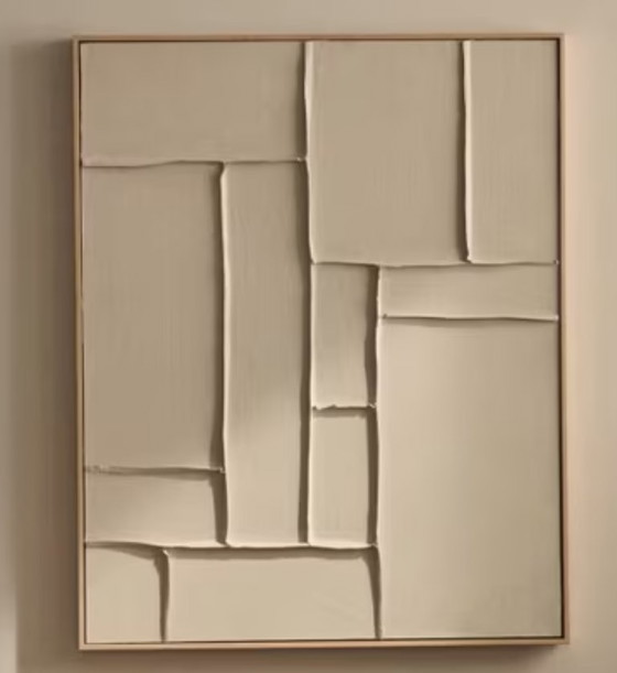 Image 1 of Gemälde Kave Home Klis mit Relief 100 x 80 cm