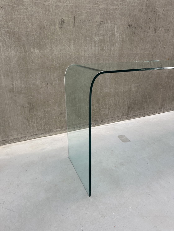 Image 1 of Tavolino/scrivania vintage a cascata in vetro