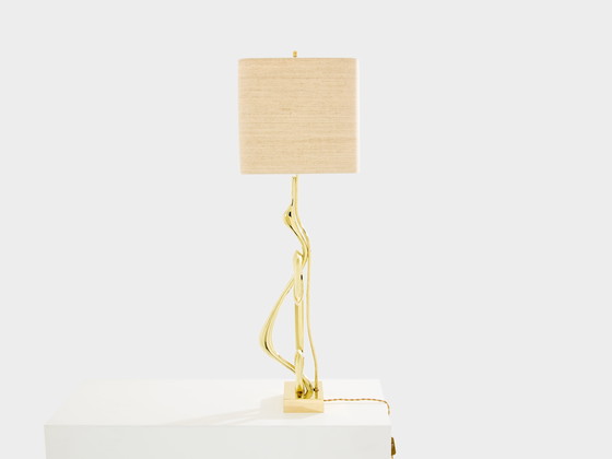 Image 1 of Willy Daro sculpture en bronze lampe de table 1970