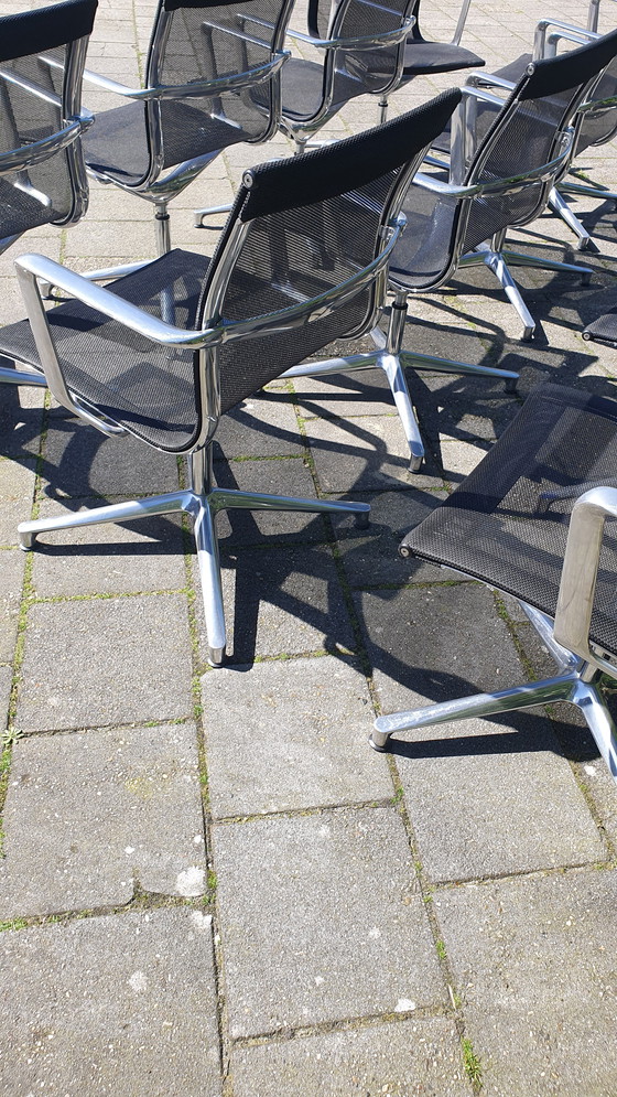 Image 1 of 6x UNA designer office chair ICF mesh black netweave