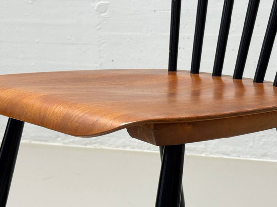 Image 1 of Set of 6 rare Fannet Chairs by Erik Fryklund for Hagafors, Sweden, 1950s