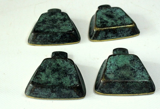 Image 1 of 1950s Stackable ashtray - Design by Carl Auböck - bronze/brass