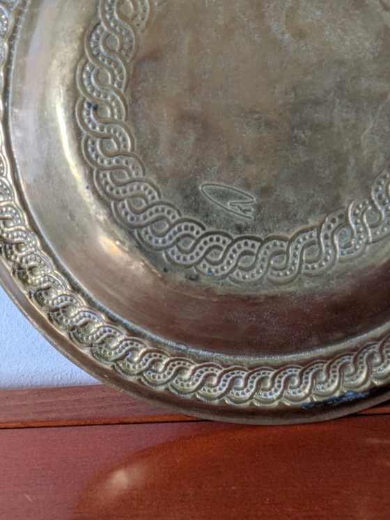 Set aus zwei Messing Schalen, Atelier Collini Austria, Metall, Gold, Vintage (Foto 6 von 11)