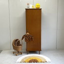 Vintage j`60 1 deurs kledingkast kidsroom hang/leg
