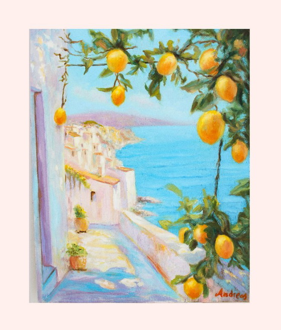 Quadro a Olio di una Vista sul Mare. – Dipinti e disegni, Wood (photo 5 of 10)