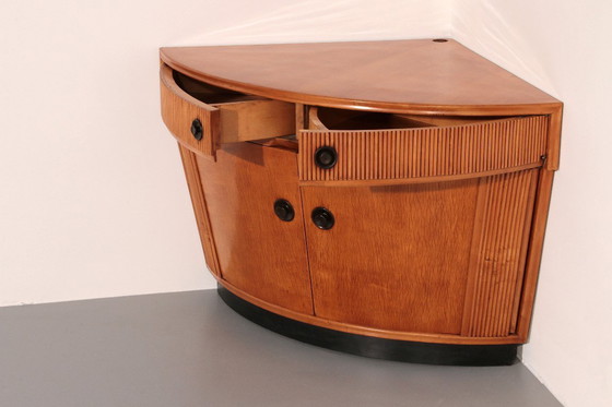 Image 1 of Barkast in licht hout, toegeschreven aan Paolo Buffa, jaren 40