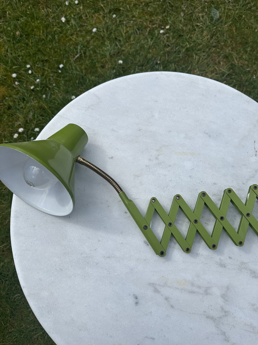 Lampada a forbice verde oliva