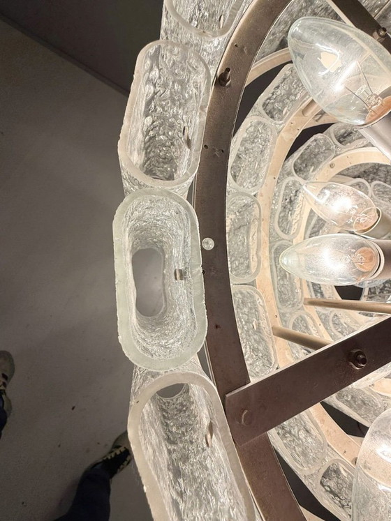 Image 1 of Lámpara de techo/araña de mediados de siglo, diseñada por Doria Leuchten, Alemania, década de 1970.