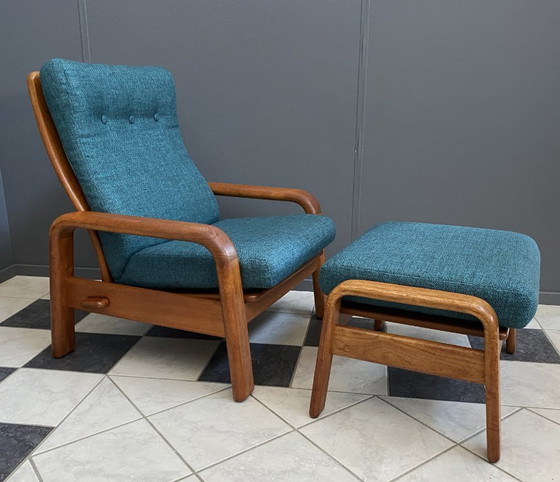Fauteuil et repose-pieds en teck danois à dossier haut, par HS Denmark, années 1970 – Chaises & fauteuils (photo 3 of 14)