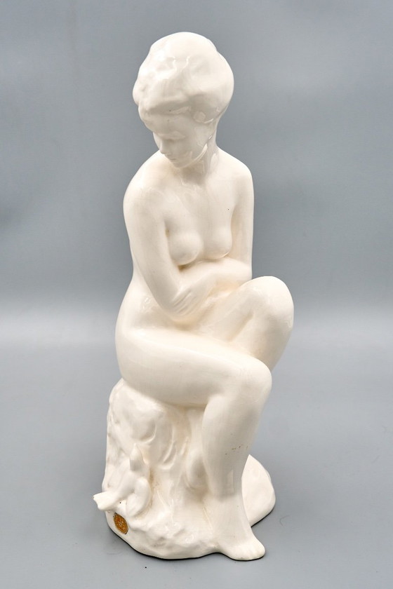 Ceramic Woman Figure, Jihokera Bechyně, 1986, Czechoslovakia – Sculpture (photo 2 of 19)
