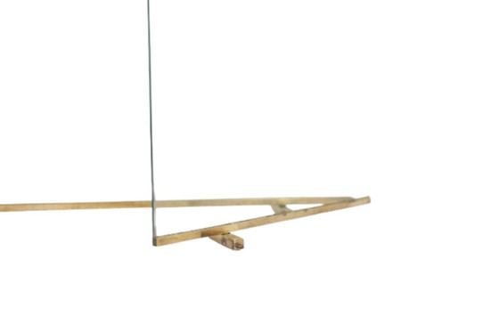 Image 1 of Jacques Adnet. Focolare in vetro e bronzo. 1950s.