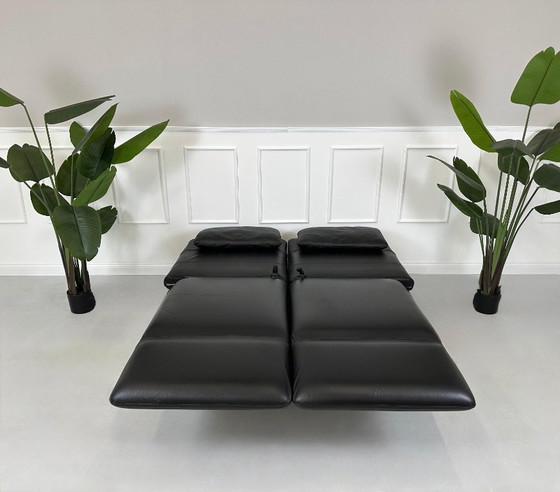 Image 1 of Brühl Roro Diseñador Negro Sofá Sofá función de dormir Tumbona