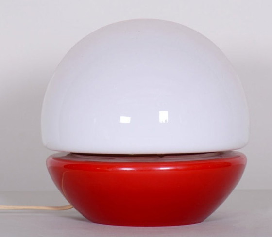 Image 1 of Mushroom Table Lamp Mid Century Glass Štěpán Tabery 1960s Bohemia