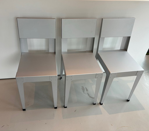 3x Piet Hein Eek Aluminium Chair