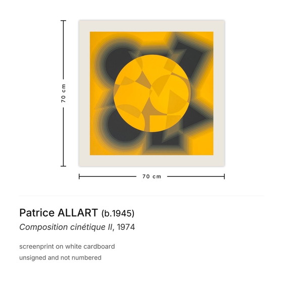 Image 1 of Patrice ALLART Composition cinétique II Siebdruck 1974