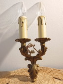 Antike 1900 vergoldete Bronze Wandleuchte von Maison Gau Paris, Louis XV Stil