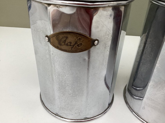 Image 1 of Barattoli vintage in stile Art Déco per caffè, zucchero e cicoria.