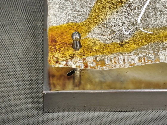 Aplique de pared o plafón de cristal de Murano, Mazzega, estilo Toni Zuccheri, Italia – Metal, Murano Glass (photo 4 of 10)