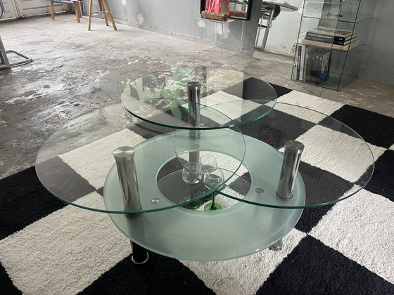 Image 1 of Coffee table with rotating leaves
