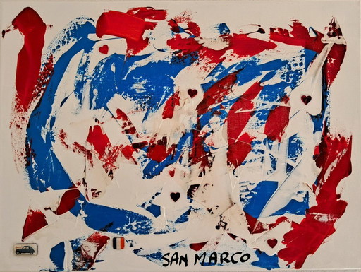 Enzo San Marco - Country Lover France - Artist's Painting – schilderijen tekeningen, Canvas