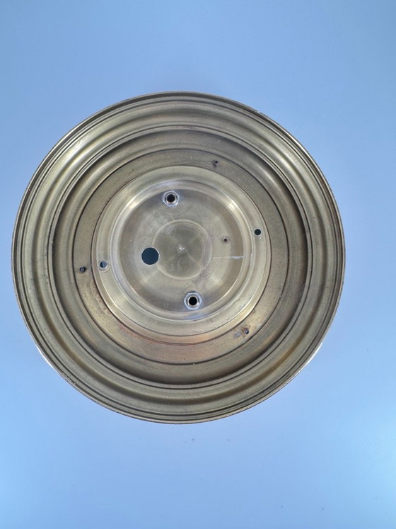 Vintage Ceiling Light - Art Déco / Mid Century Design - 2-bulb E14 - Bauhaus Style, Brass, Glass, Gold (photo 5 of 15)