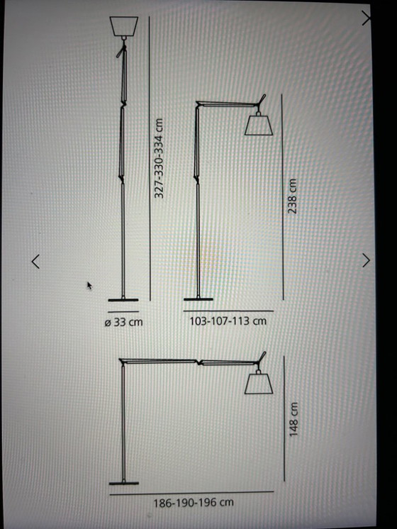 Image 1 of Abat-jour Artemide Tolomeo Mega dimmable en soie, diamètre 42 cm.