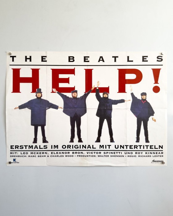 Image 1 of 🎵 The Beatles – Help! – 1965 – Original vintage B2 Poster (Germany)