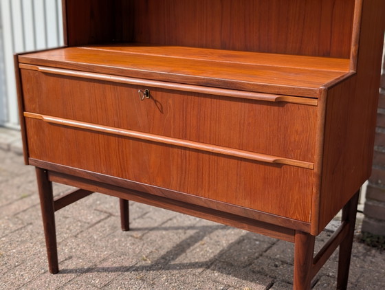 Image 1 of Vintage Danish Teak Wood Cabinet / Bookcase 1960s