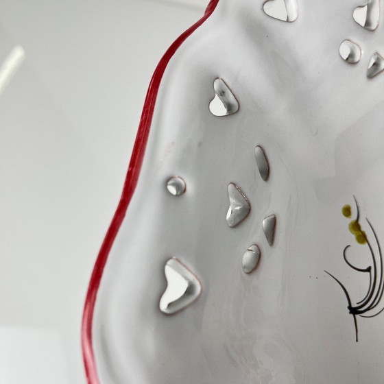 Image 1 of Vintage handgeschilderde fruitschaal, 20e eeuw