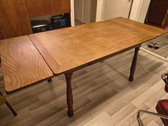 Image 1 of Table de salle à manger extensible des années 1950