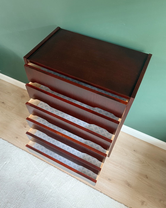 Image 1 of Vintage Deense ladekast met 6 laden