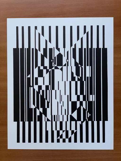 Victor Vasarely - Tirage Op Art "Calcis" (1973) - Editions du Griffon