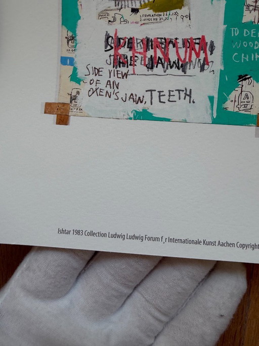 Jean-Michel Basquiat (1960–1988), Ishtar 1983, Gedruckt in Großbritannien. Lizenziert von Artestar New York.