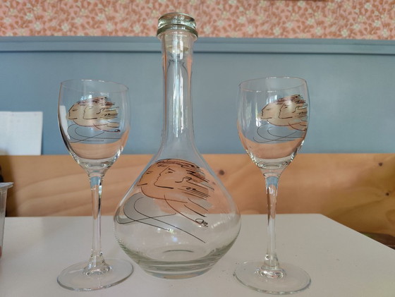 Set di 3 caraffe in vetro vintage Luminarc France anni '70. – Bicchieri e caraffe, Glass (photo 5 of 11)